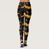 Grinning Halloween Pumpkins Leggings (Achterkant)