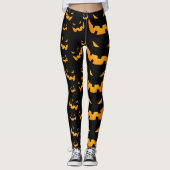 Grinning Halloween Pumpkins Leggings (Voorkant)