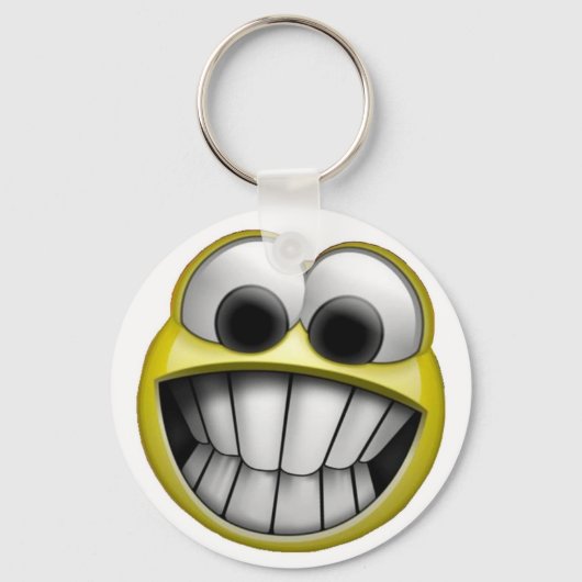 Grinning Happy Face Sleutelhanger (Voorkant)