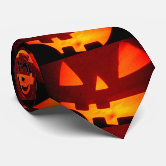 Grinning Jack-O-Lantern Cravate (Roulé)