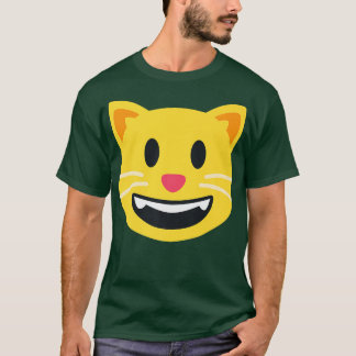 Grinning Kat Emoticon gelukkig lachend Gezicht Pre T-shirt