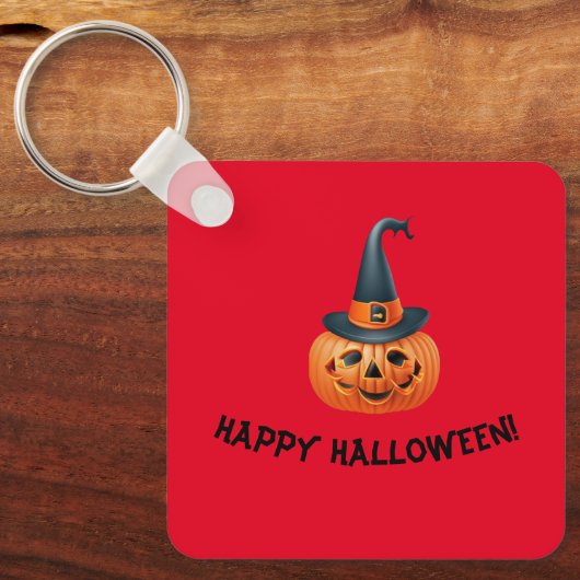 Grinning pompoen sleutelhanger (Voorkant)