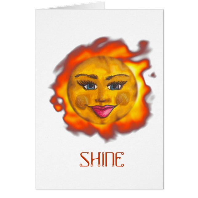 Grinning Sun Card V (Voorkant)