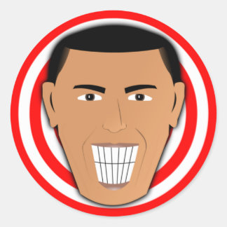 GrinningObama Ronde Sticker