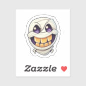 Grins brillants : Stickers de momie d'Halloween so (Feuille)