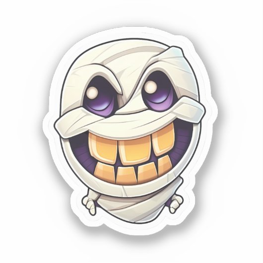 Grins brillants : Stickers de momie d'Halloween so (Recto)