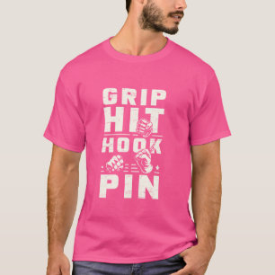 Grip Hit Hook Pin Fighting Workout Slogan T-shirt