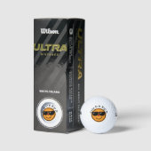 Grip It en Rip It Oranje Happy Face zonnebril Golfballen (Verpakking)