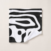 Grip Vise : Noir et Blanc Abstrait (Gant de toilette)