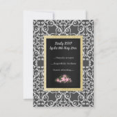 Gris Abstrait avec parties scintillant d'or carte (Dos)