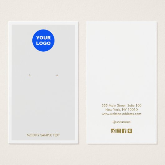 Gris Ajouter un logo Bordure blanche Porte d'écran (Devant & derrière)