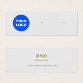 Gris Ajouter Votre Logo Costume Écouteur Carte d'a (Devant & derrière)