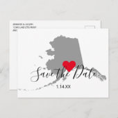 Gris Alaska Forme de la carte Enregistrer la date (Devant / Derrière)