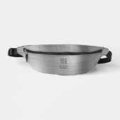 Gris argent Monogramme Moderne (Recto)