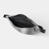 Gris argent Monogramme Moderne (Ouvrir)