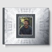 Gris Argent Véritable Foil Funérailles Livres d'in (Recto)