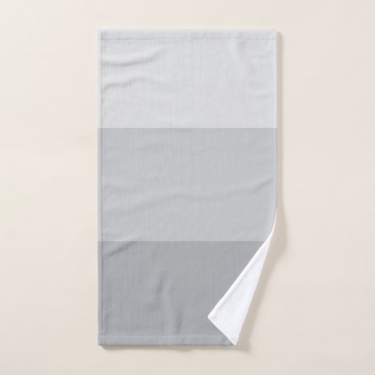 Gris argenté rayé (Serviette à main)