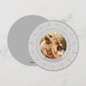 Gris arrondi + Hors blanc Carte photo de vacances  (Devant / Derrière)