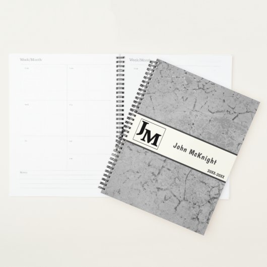 Gris Asphalt Grunge Masculine Design (Devant avec enveloppe)