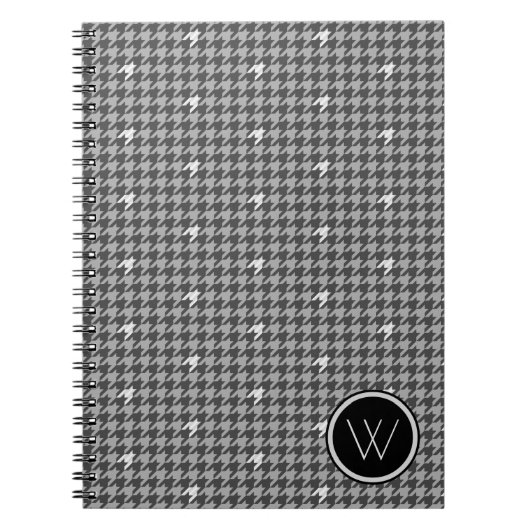 Gris avec Carnet Houndstooth Accent Argent (Devant)