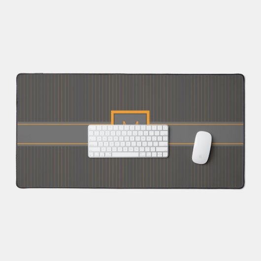 Gris avec des rayures orange (Clavier et souris)