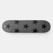 Gris avec Stars noirs HAMbWG Skateboard (Horz)