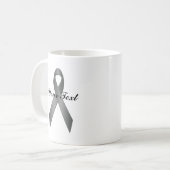 Gris Awareness Ribbon Mugs (Devant gauche)