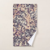 Gris, beige, géométrique (Serviette à main)