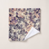 Gris, beige, géométrique (Gant de toilette)