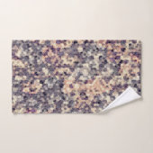 Gris, beige, géométrique (Serviette à main)