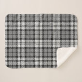 Gris Blackwatch Tartan Design Plaid (Devant (Horizontal))
