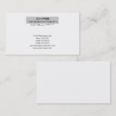 Gris blanc Attrayant Carte de visite de charme (Devant / Derrière)