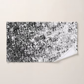 Gris blanc avec Motif Abstrait noir (Serviette à main)
