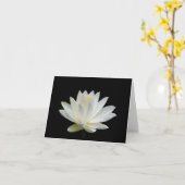 Gris Blanc Eau Lily Blank Note Cartes de voeux (Fleur jaune)