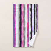 Gris, blanc et rose Abstrait (Serviette à main)