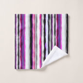 Gris, blanc et rose Abstrait (Gant de toilette)