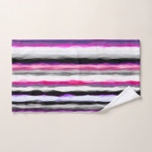 Gris, blanc et rose Abstrait (Serviette à main)