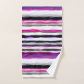 Gris, blanc et rose Abstrait (Serviette à main)