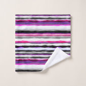 Gris, blanc et rose Abstrait (Gant de toilette)