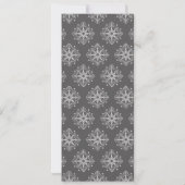 Gris + blanc flocon de neige invitation de mariage (Dos)