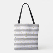 Gris, Blanc, Gris, Gris, Sac fourre-tout Confetti  (Dos)
