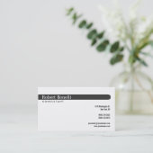 Gris blanc Moderne Consultant Carte de visite (Debout devant)