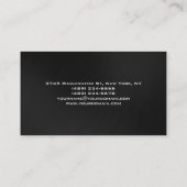 Gris Blanc Moderne Simple Carte de visite (Dos)