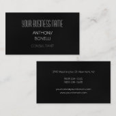 Gris blanc Motif moderne Carte de visite de charme (Devant / Derrière)