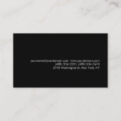 Gris Blanc Noir Simple Consultant Carte de visite (Dos)