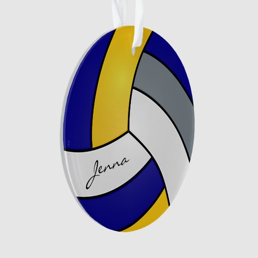 Gris, blanc, or et volley-ball bleu (devant)