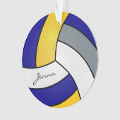 Gris, blanc, or et volley-ball bleu (devant)