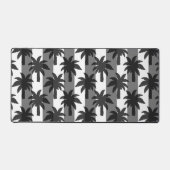 Gris Blanc Tropical Palmiers Stripes Design (Recto)