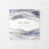 Gris bleu Agate triple Brochure (Protection)