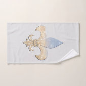 Gris bleu de Fleur De Lis Gold (Serviette à main)